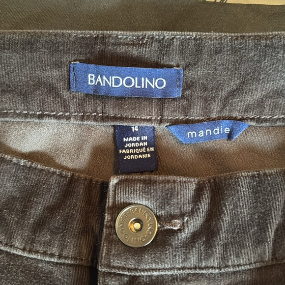 Bandolino Mandie Dark Brown Corduroy Pants Women’s Size 14 - Picture 5 of 6